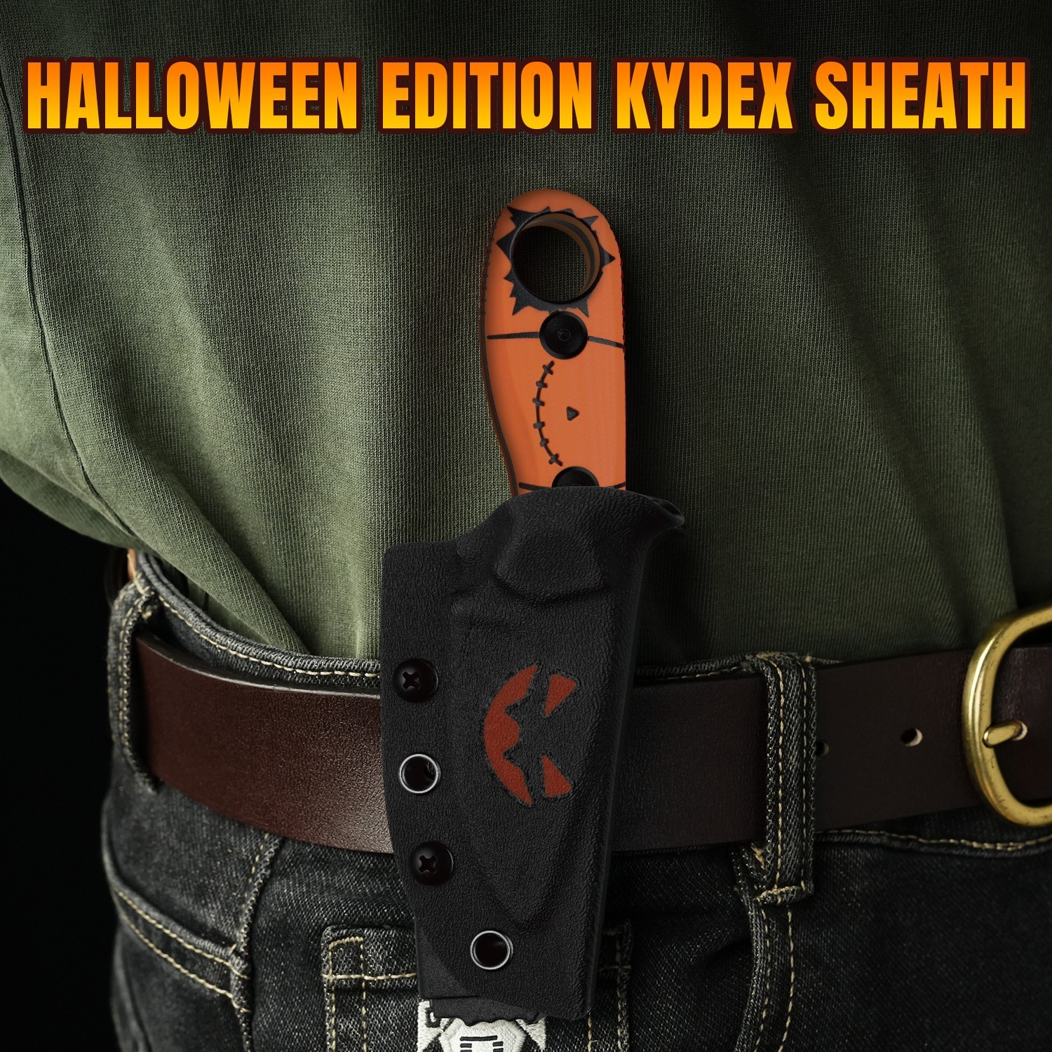 Kizer Beaver 2 Fixed Knife AEB-L Blade G10 Handle+ Sheath Halloween Gift 1078HW1