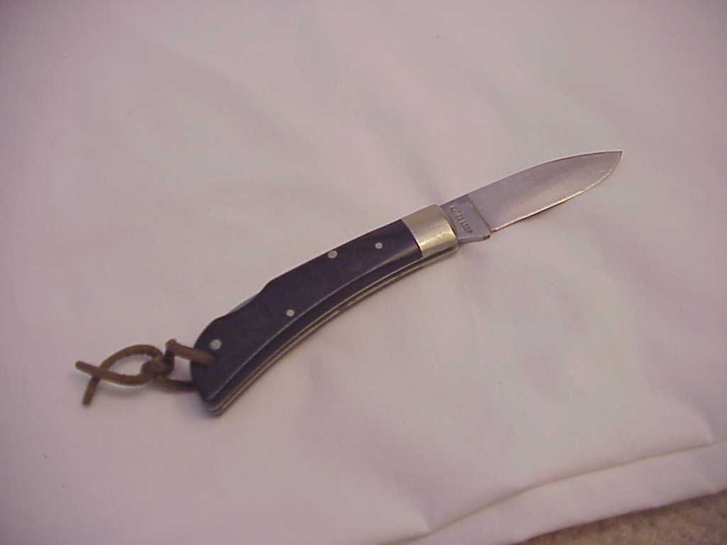 RARE & VINTAGE CASE XX SLICK BLACK LOCKBACK Pocket KNIFE 10 DOT 21051 LSSP