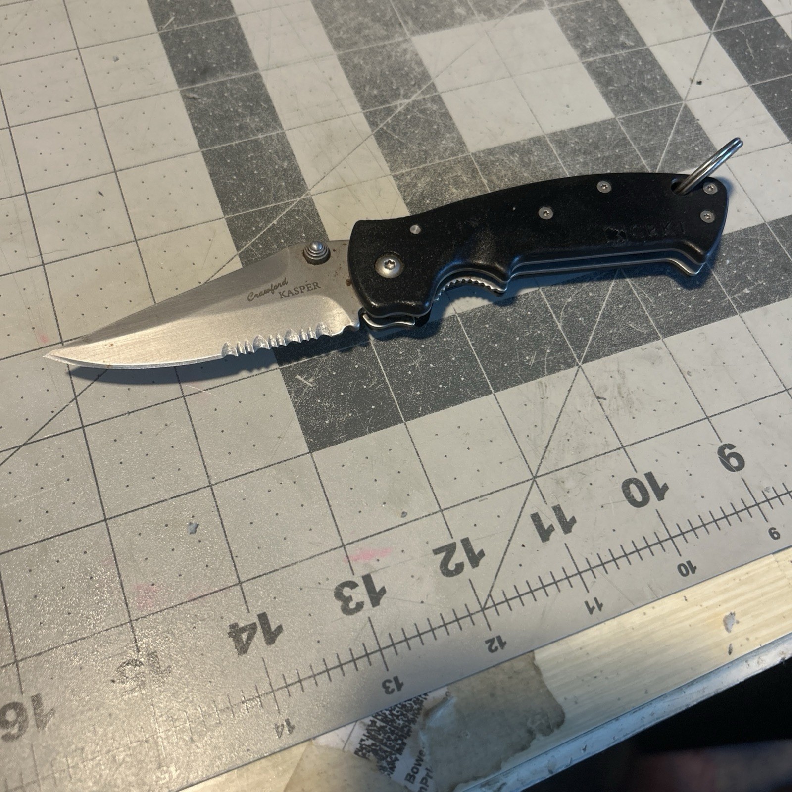 CRKT 6782 Crawford Kasper Combo Blade Liner-Lock Folding Pocket Knife