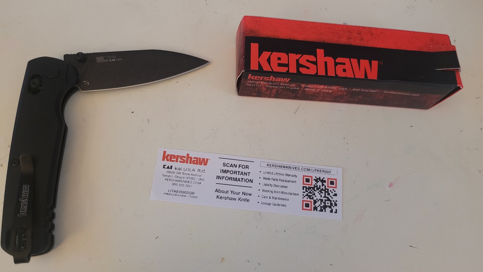 Kershaw 6105 MagnaCut Black Handle and Blade