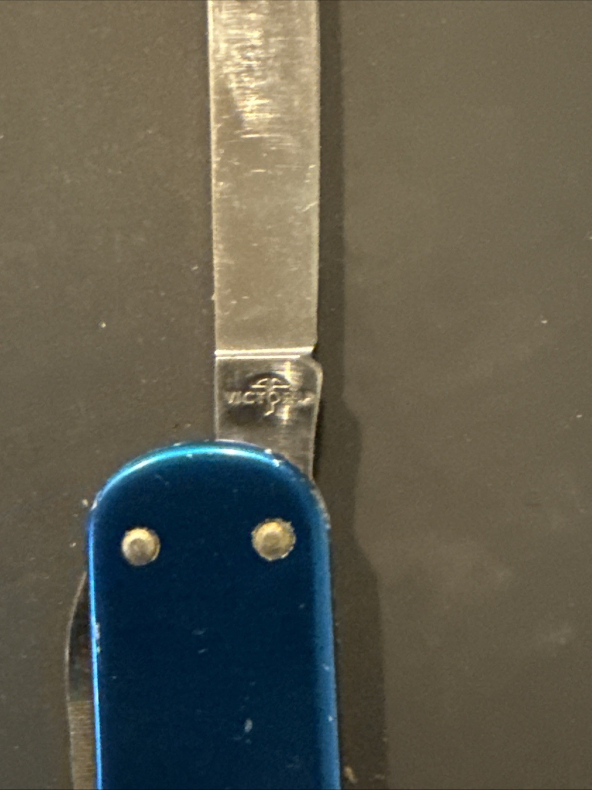 Victorinox Victoria 74mm Prince Steel Swiss Army Knife Blue Alcan Branded Used