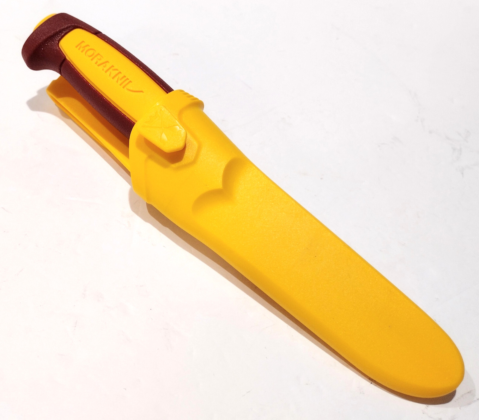 SWEDEN MORA MORAKNIV Yellow / Dala Red Carbon Steel BASIC 511 SURVIVAL KNIFE