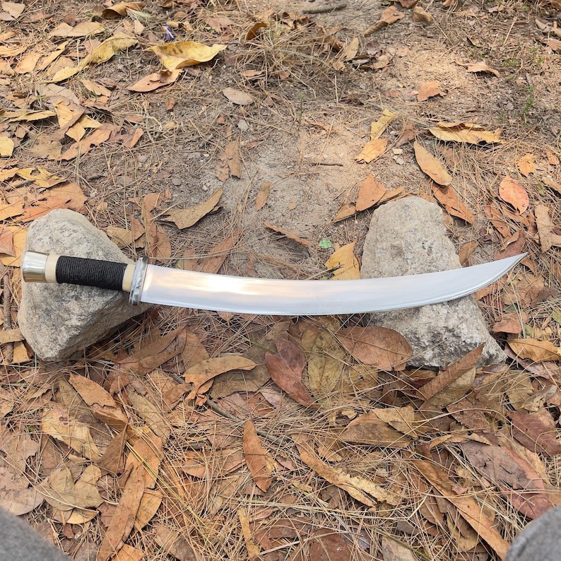 Unique Bone Handle Viking Knife | Handmade Carbon Steel Blade Camping 25 inches