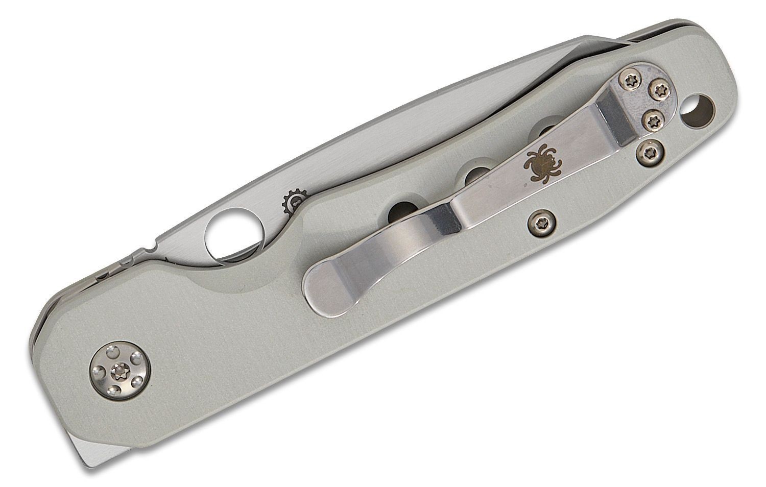 Spyderco Smock CPM-CruWear Satin Blade Satin Aluminum Handles C240ALCWP