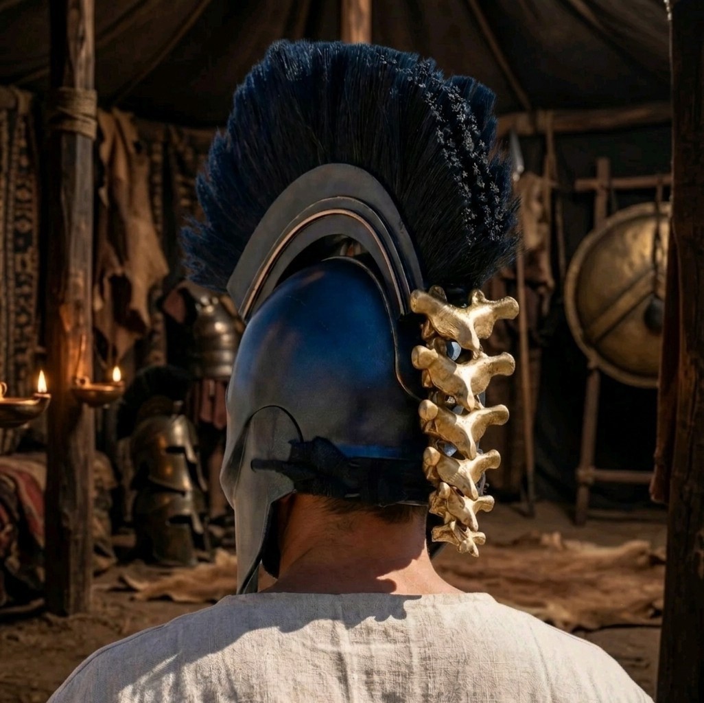 King Agamemnon Greek Warrior Helmet Replica Metal Spartan Trojan Armor Helmet