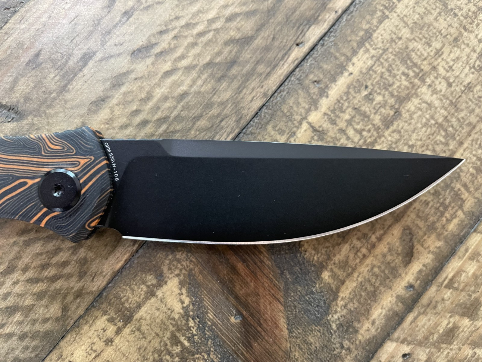 ECHO BY CKF Splinter Linerlock Orange & Black G10 Folding CPM-S35VN Knife 08OR
