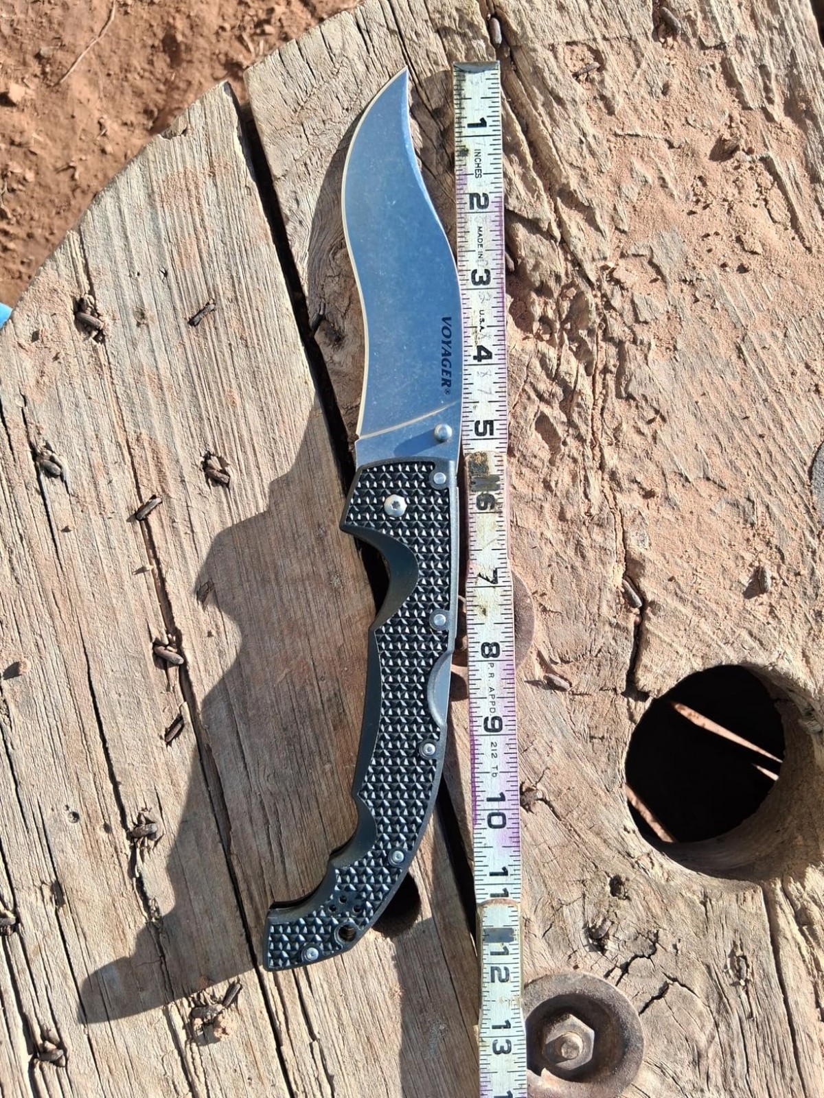 Cold Steel Voyager XL Vaquero Folding Knife 5.5″ AUS10A Kukri Plain Edge