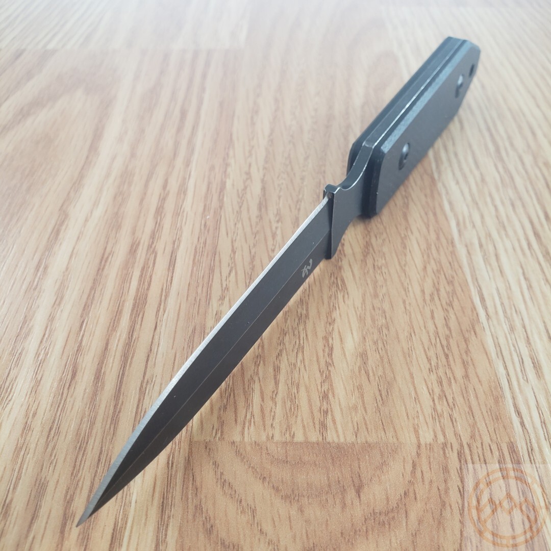 Fred Perrin La Dague Fixed Knife 3″ Double Edge 440C Steel Blade Micarta Handle