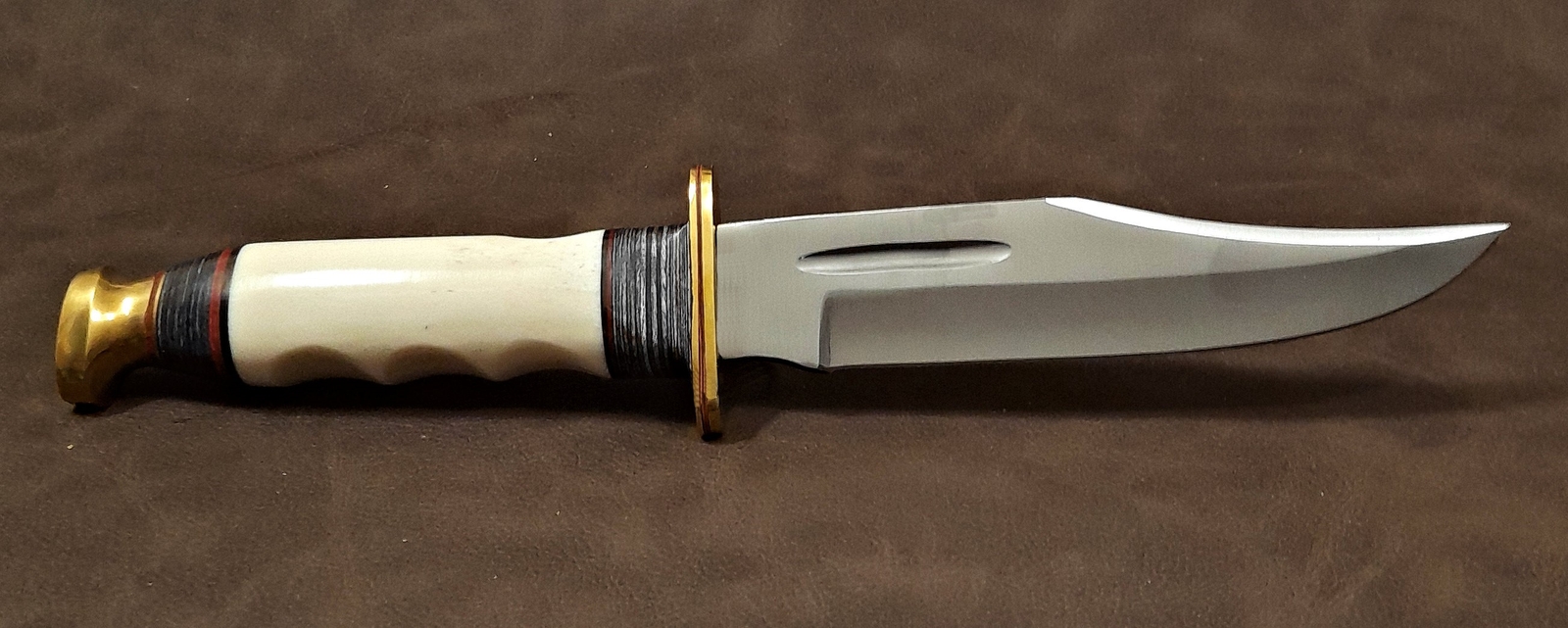 11.25″ Real Bone Fixed Blade Bowie Hunter EDC Knife