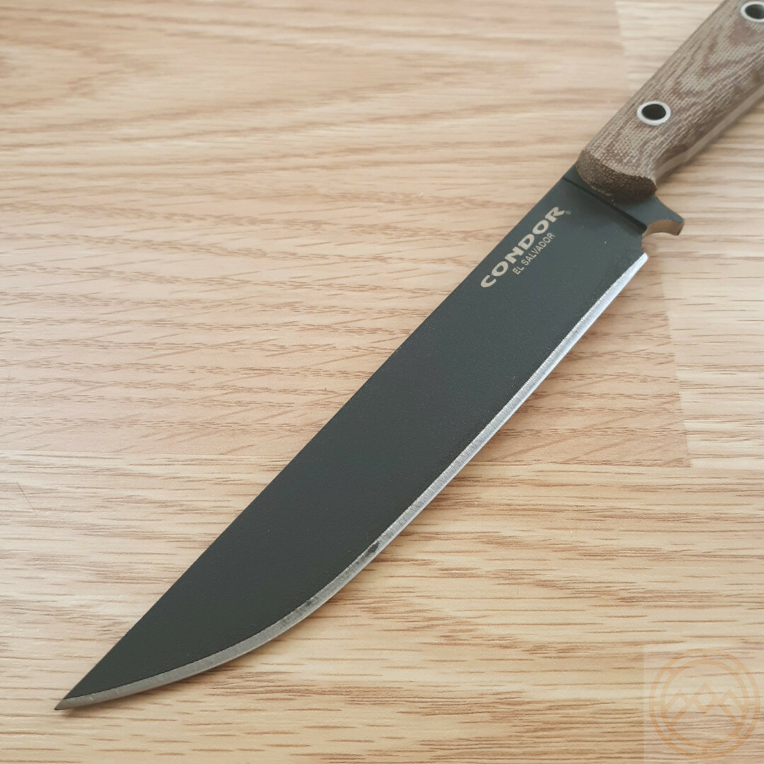 Condor Skirmish Fixed Knife 5.5 1075HC Steel Blade Natural Canvas Micarta Handle