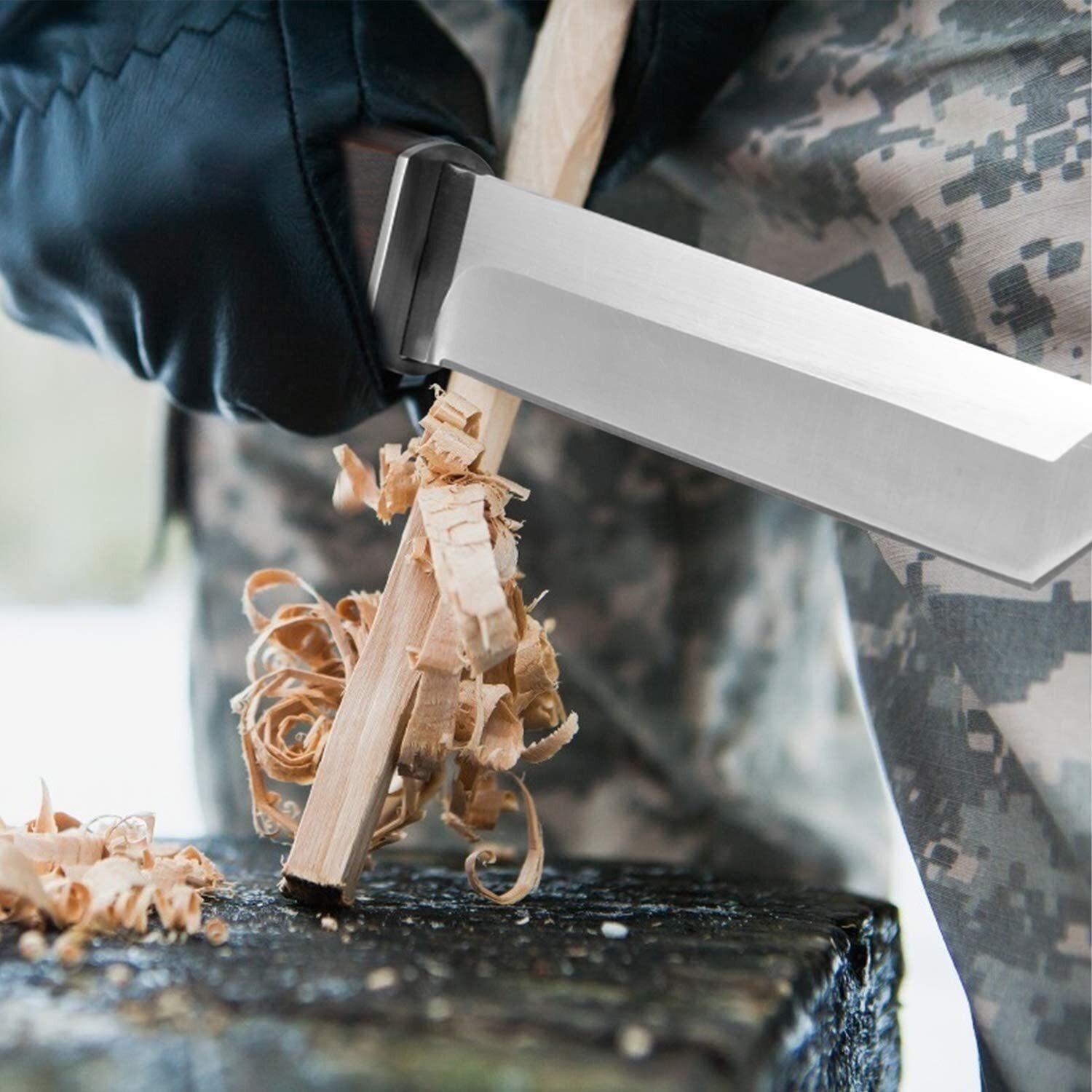 Stainless Steel Fixed Blade Outdoor Knife Japanese Style Katana Camping Knife