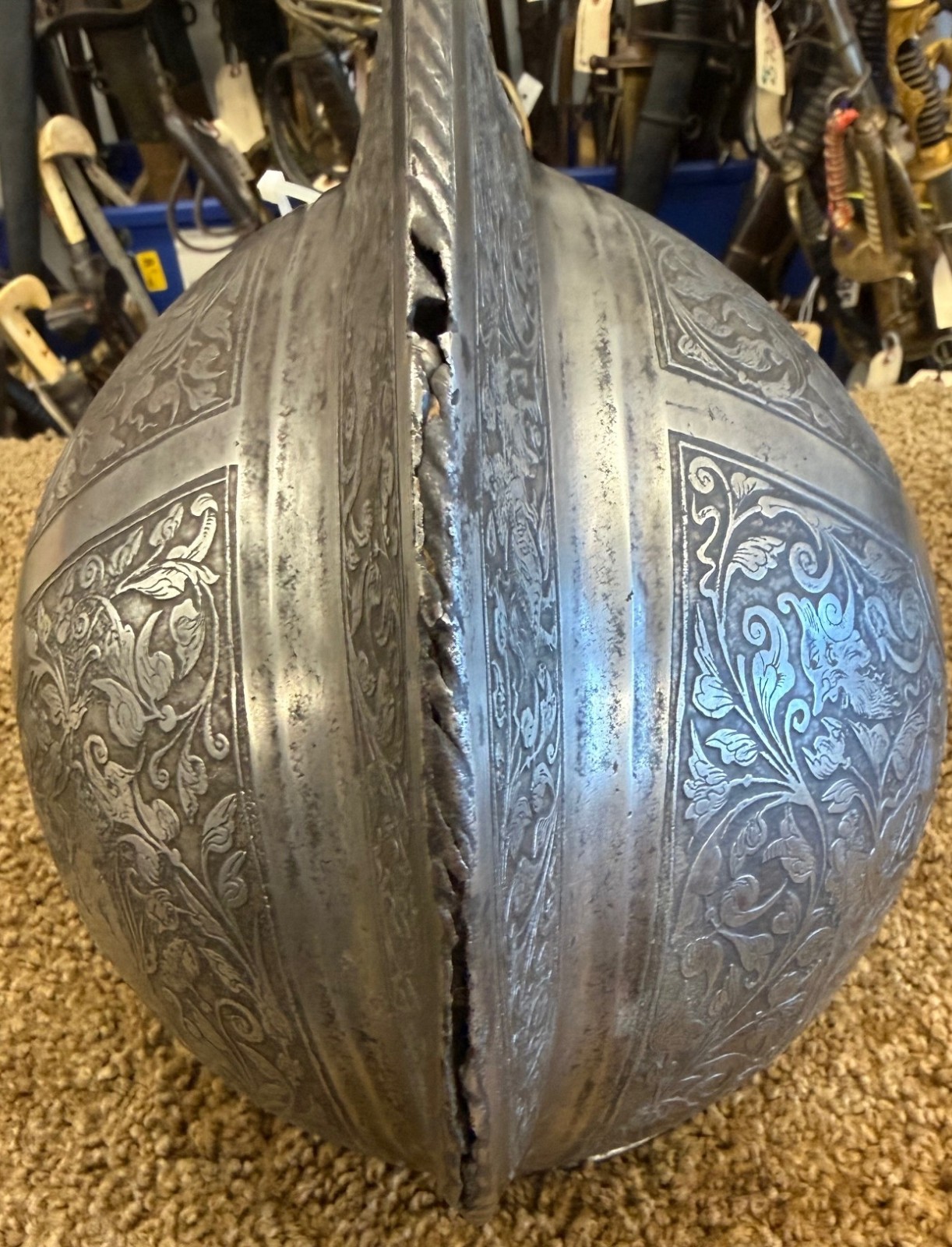 Very Fine Skull Of A Burgonet Helmet Possibly French Circa 1600