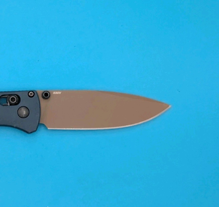 Benchmade 535FE-05 Bugout Knife Crater Blue Grivory Handle S30V Folding Knife