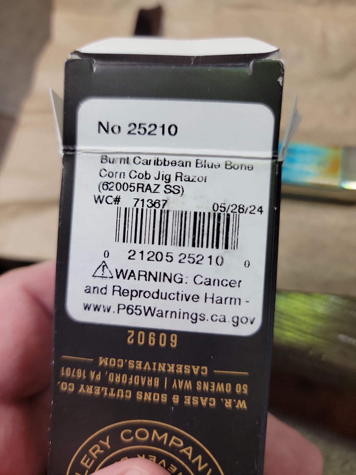 2024 Case XX Sea dragon Bone Razor 62005RAZ Corn Cob Burnt Caribbean Blue 25210