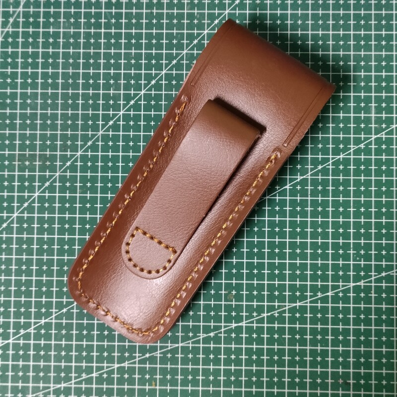 5″ Vintage Dark Brown Leather Sheath for Buck 110 Pocket Folding Knife Pouch