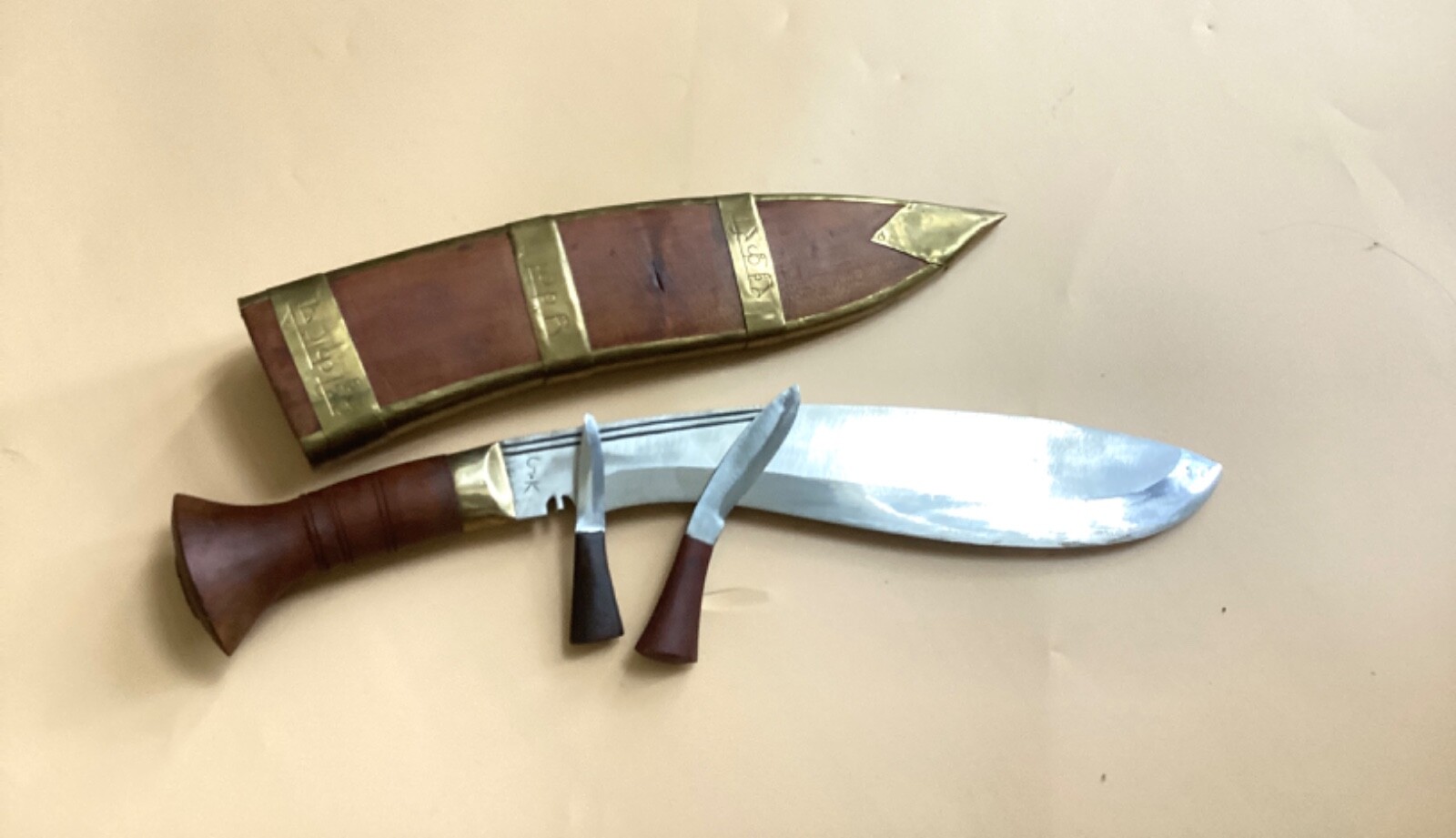 RARE GK Bone Cutter Kukri, Village Khukuri 18 inch Hand Forged Blade Knife.