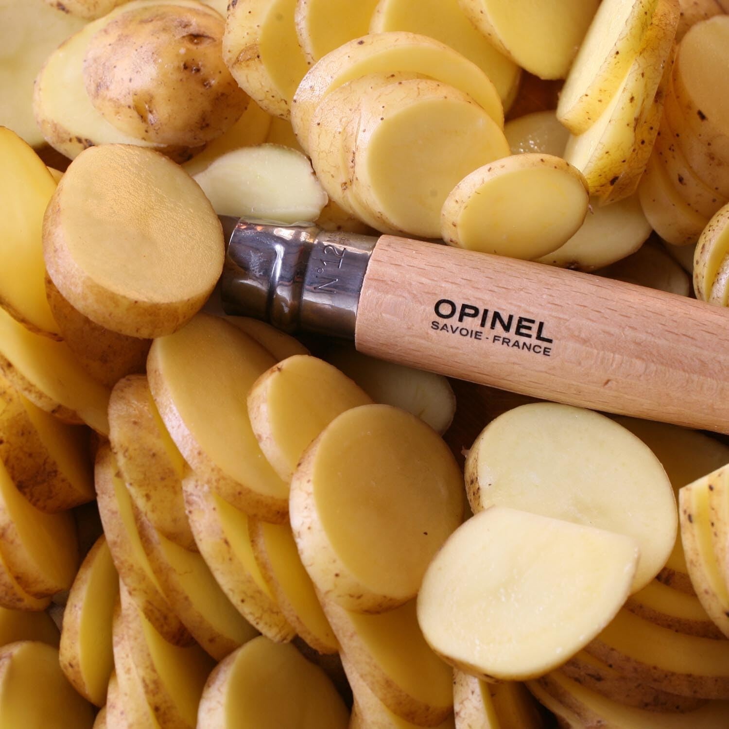 Opinel No. 8 3.28″ Carbon Steel Blade Folding Knife with Hardwood Handle
