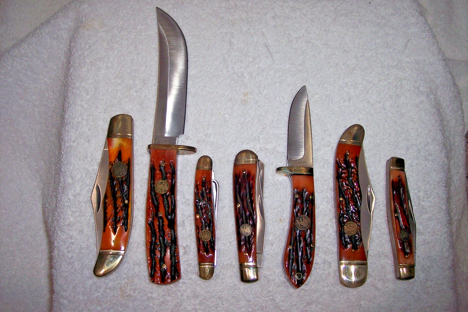 NAHC Stag Handled Knife Set 7 Piece Set