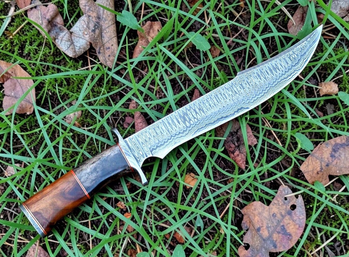 Custom Handmade Damascus Steel 15 Inches Bowie Knife – Hunting Knife