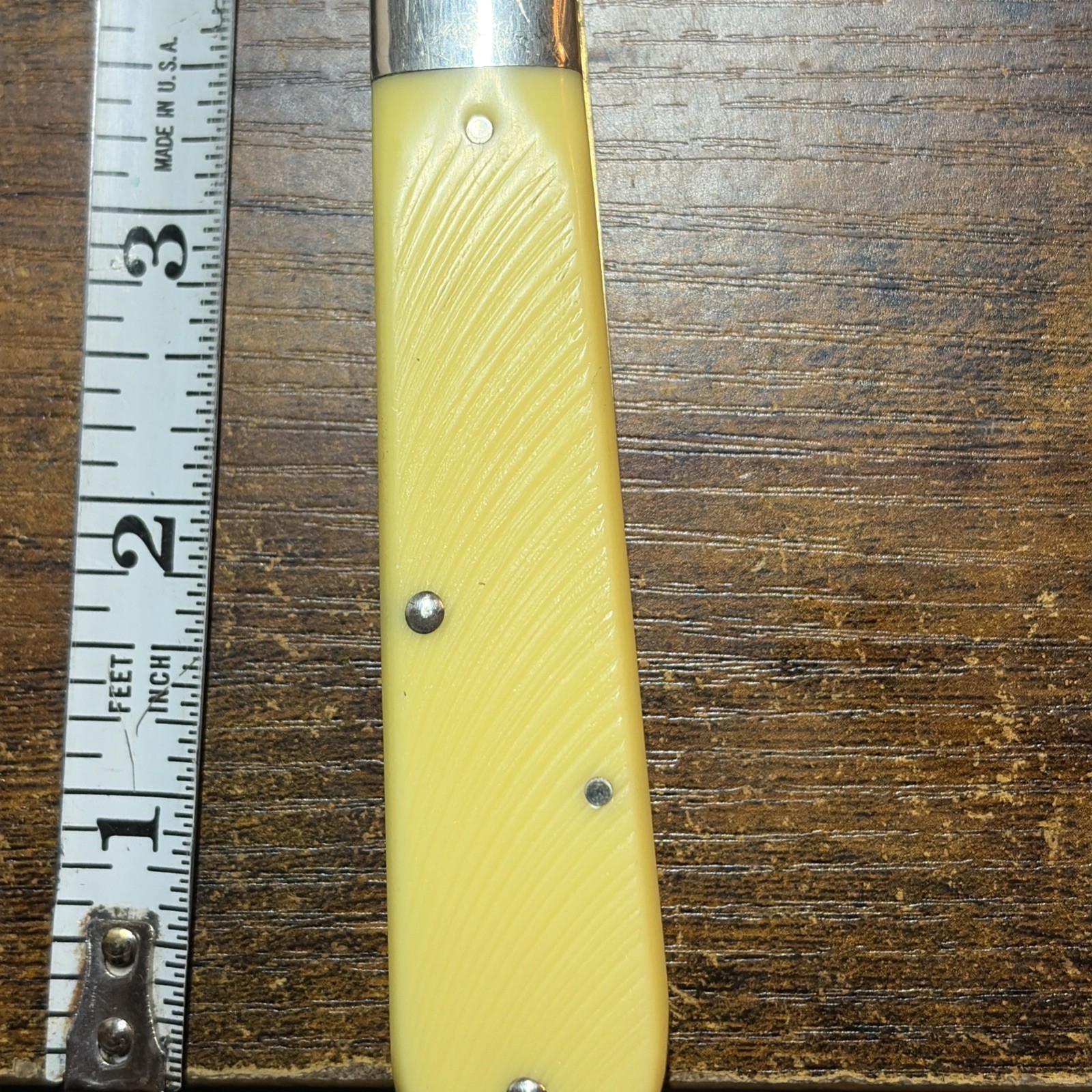 Buck Granddaddy Yellow Barehead Barlow USA -etched Blade -331-1 Of 900