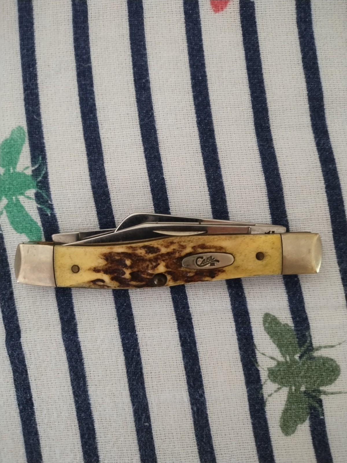 Vintage 2000s W. R. Case & Sons Bone Pocket Knife USA Good Condition 🔥