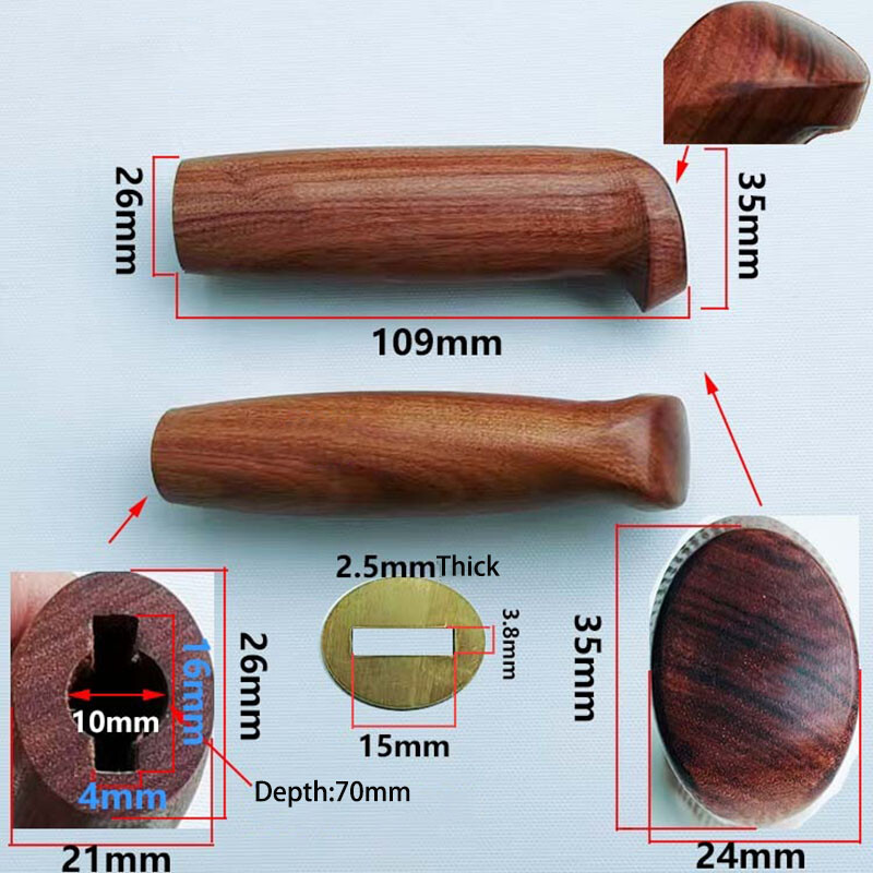 New Solid Wood Knife Handle Handlebar DIY Tool Wooden Knife Grip Craft Material