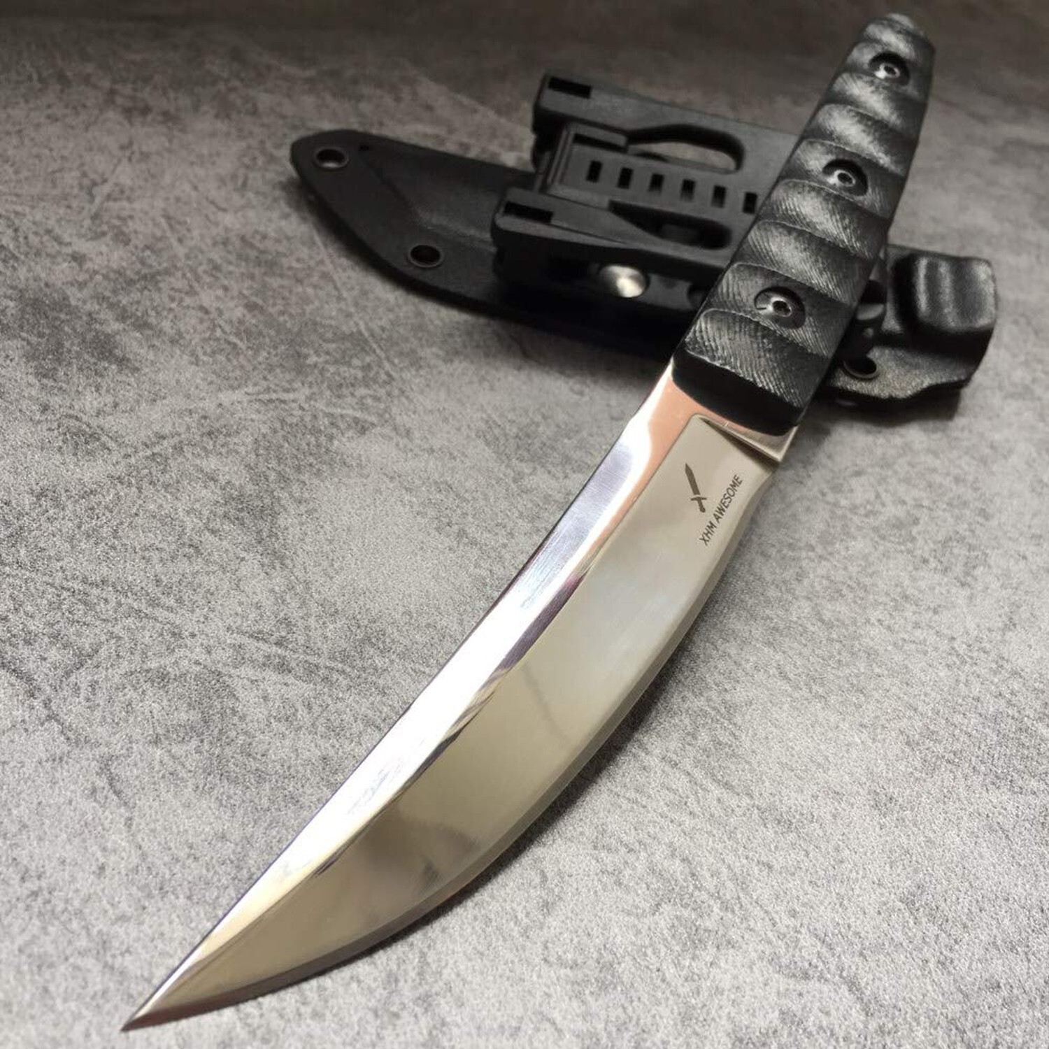 9.6-inch Tanto Fixed Blade Knife, Tactical 9Cr18Mov Steel Katana Blade, G10 H…