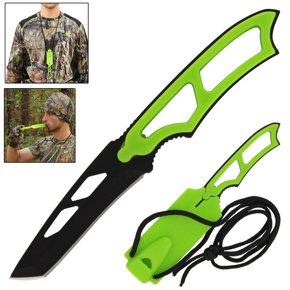 Tactical Emergency Neck Knife – Tactical Zombie Warrior Full Tang Survival Tool