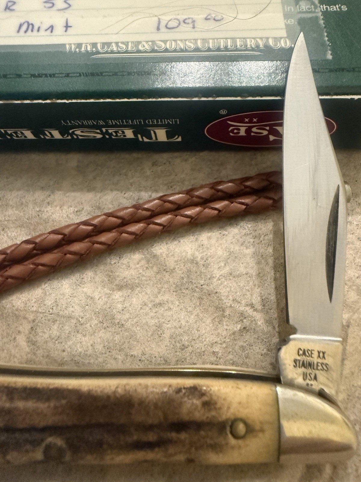 Case XX Peanut 1978 Stag w/ Bail STAINLESS 5120R SSP