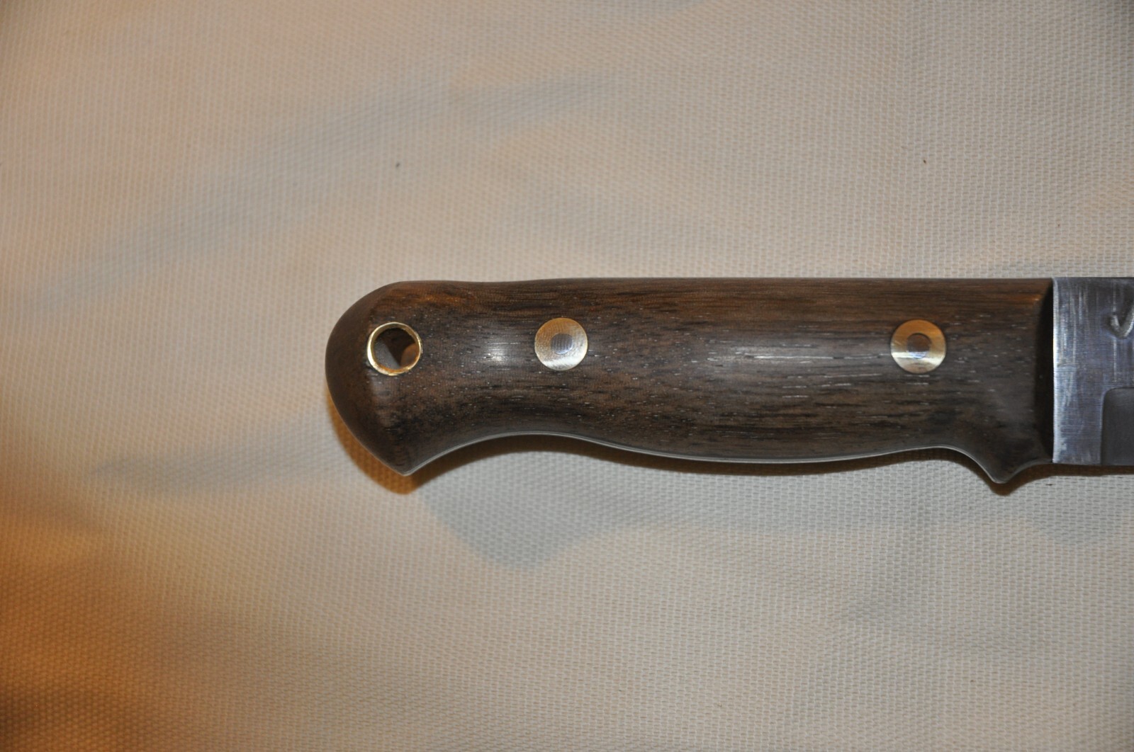 STRIKING MG Custom Knives MDL «Maximum» | Persimmon Handle | Leather Sheath USA
