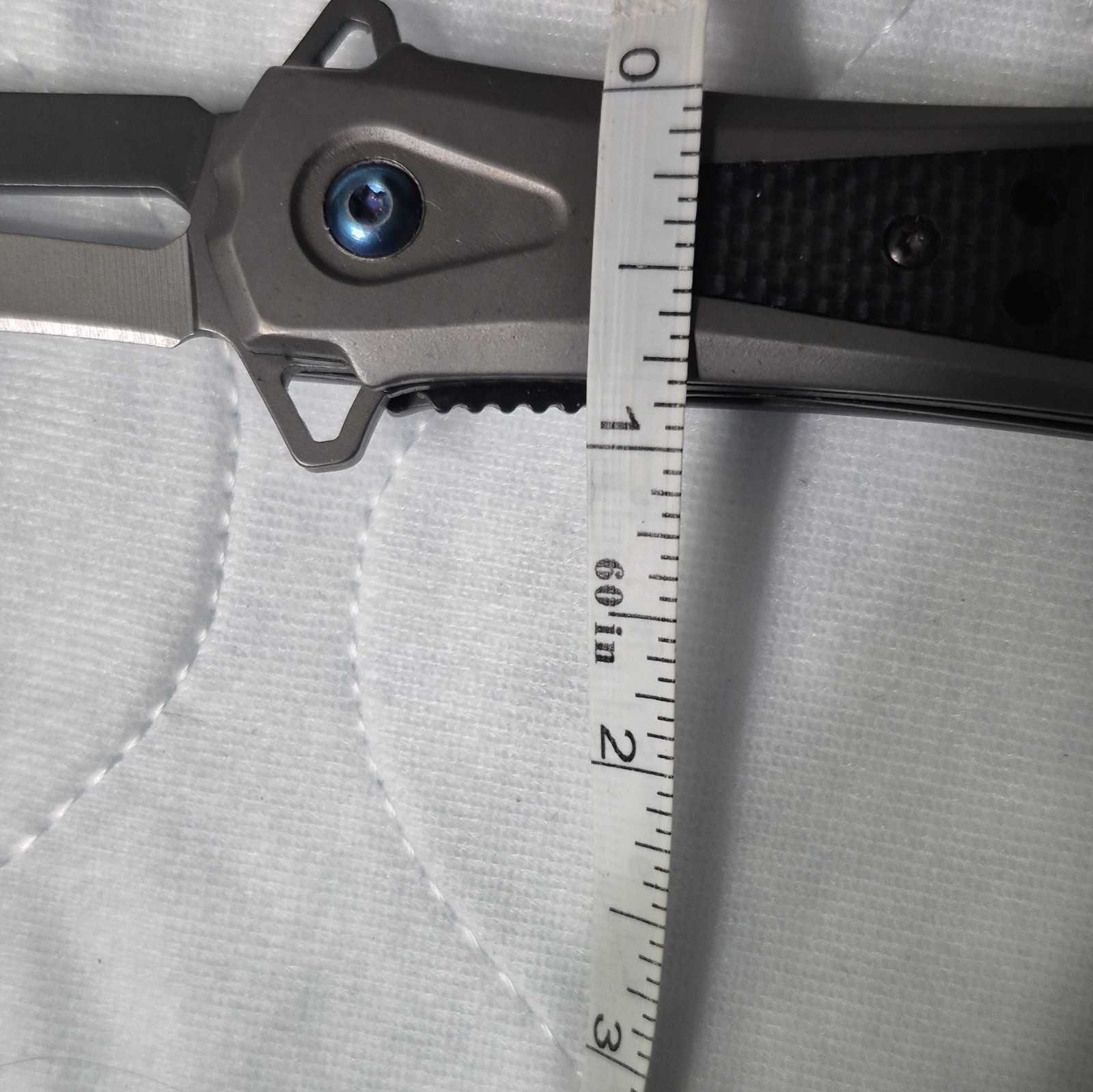 Gray/Black Folding Pocketknife Drop Point Plain Edge Manual 1 Blade 2.76-4in