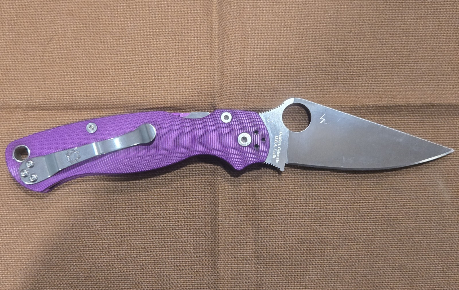 Spyderco Paramilitary 2 Aluminum Purple BD1N C81ALPPR2 Blade HQ Exclusive