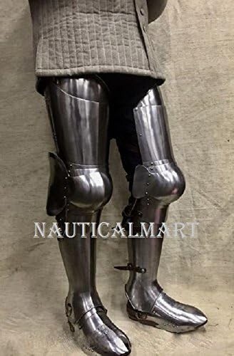 Antique Medieval Steel Full Leg Armor Knight Halloween Cosplay Costume