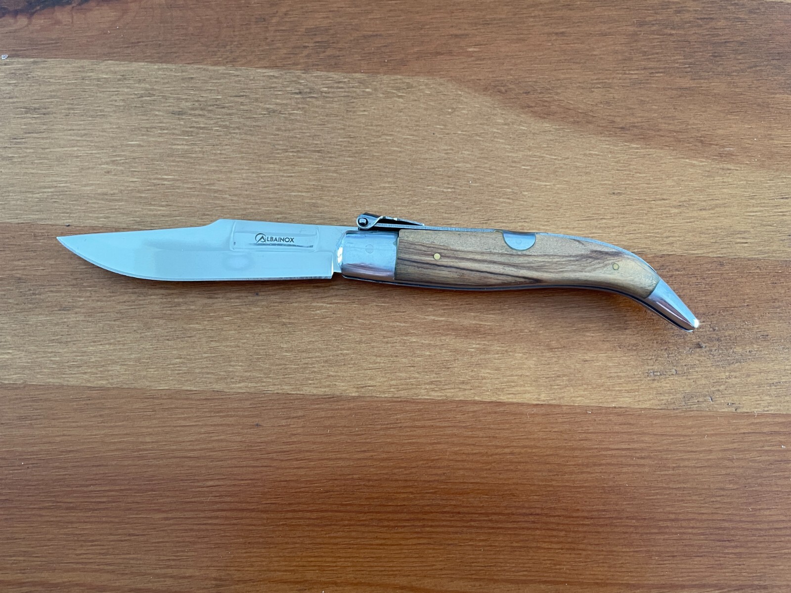 3.6″ Spanish Navaja Teja Albacete Pocket Knife Olive Wood Scales – US Seller