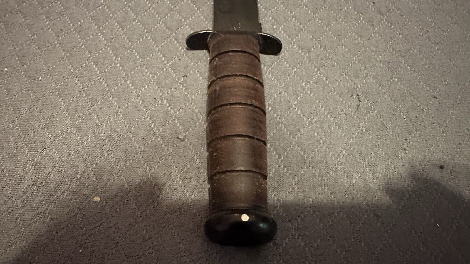 United States US Army Ka-bar 7 Inch Smooth Edge Knife With Sheath