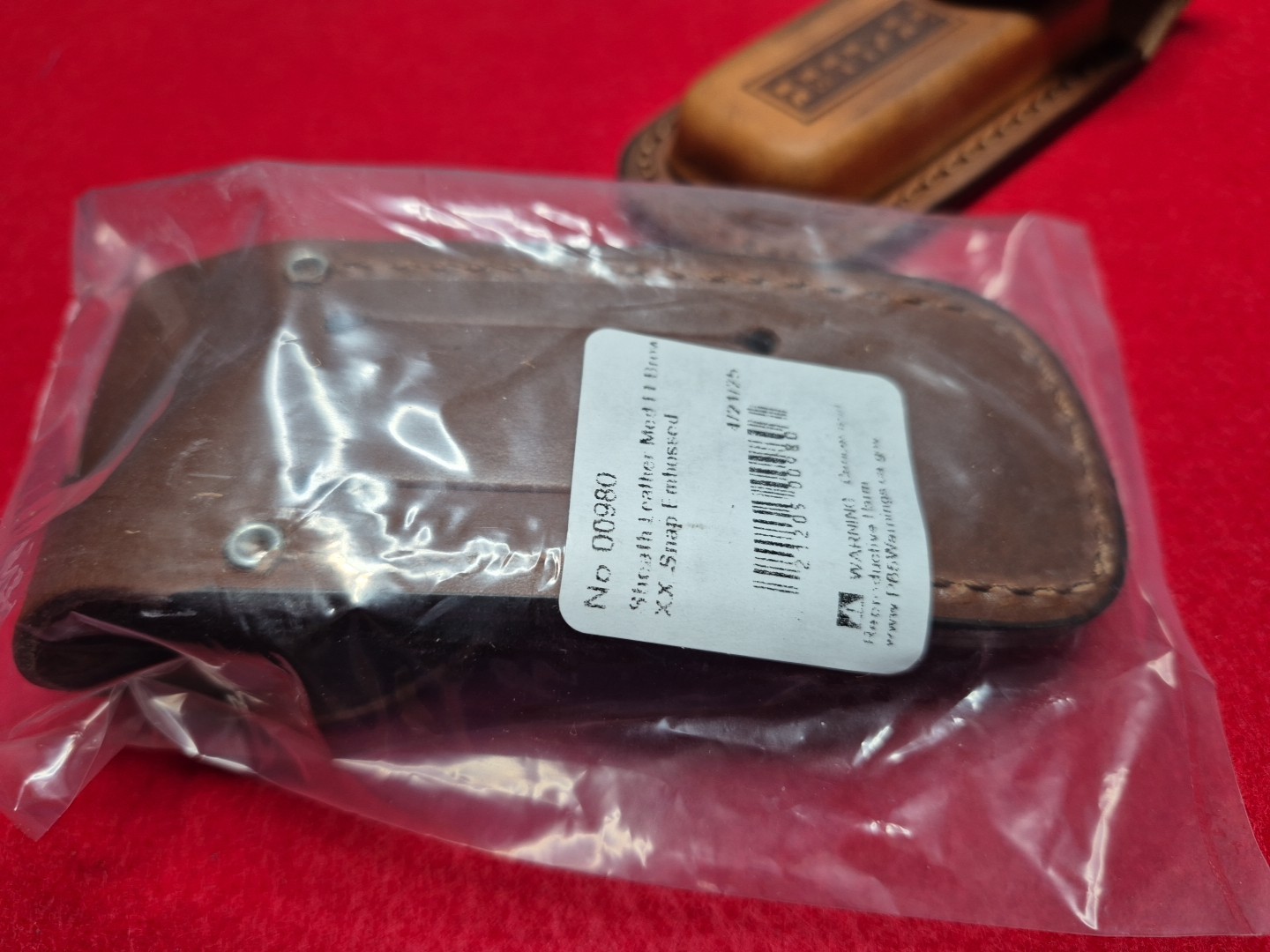 Case Trapper Brown Leather Sheath Case for Folding Pocket Knife XX USA 980