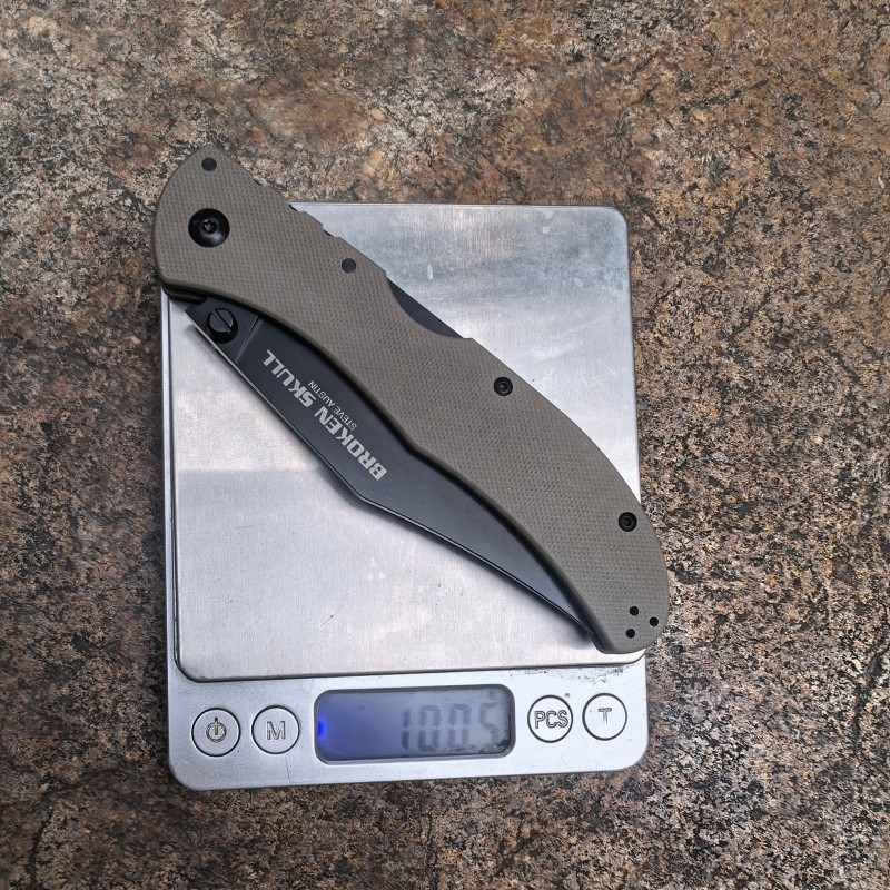 Broken Skull Lock Back CTS XHP Desert G10 Handle Pocket Folding Edc