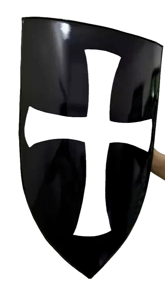 Medieval Templar Knight Battle Cosplay crusader Reproduction armor shield 24″