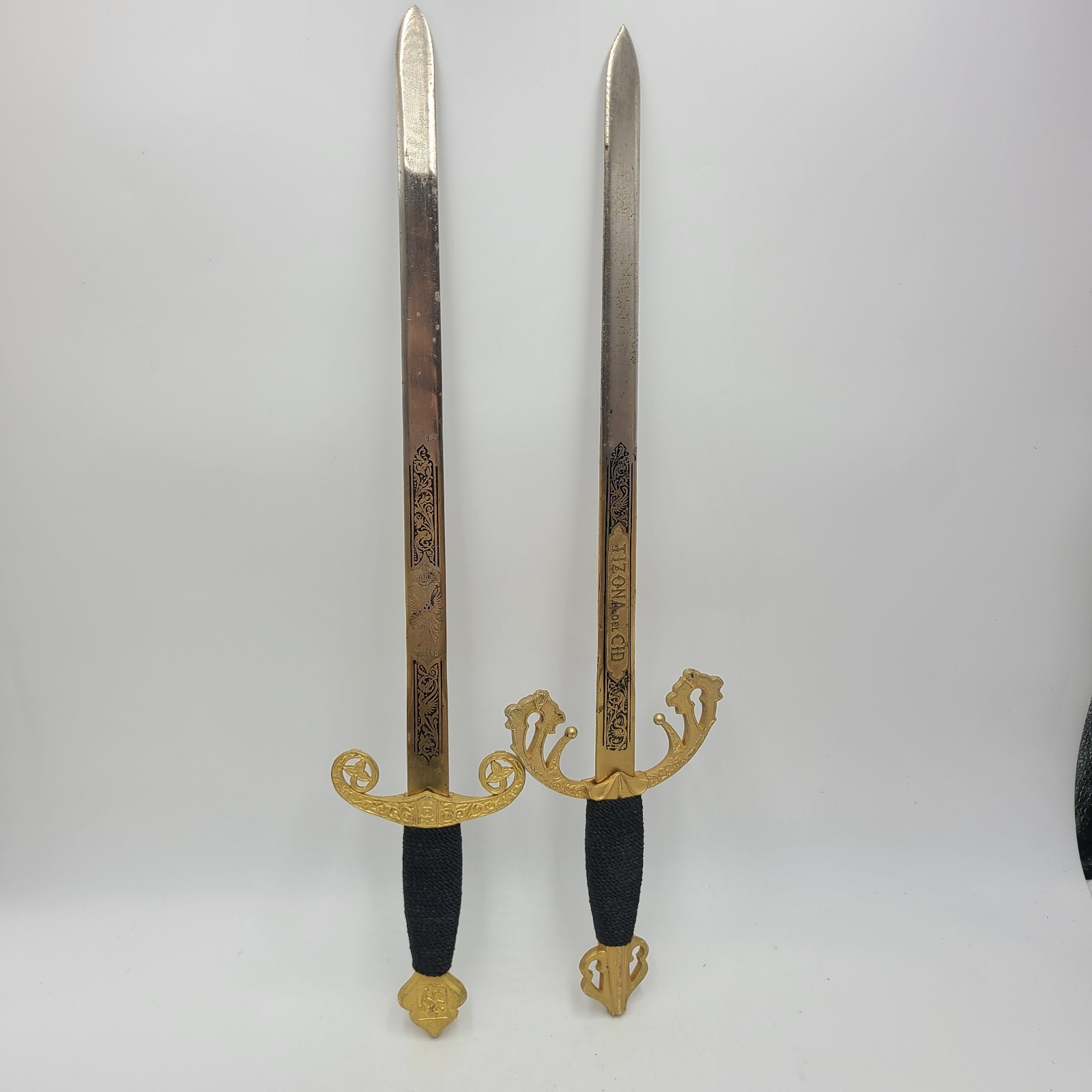 2 decorative replica swords Toledo, Spain 18 inch