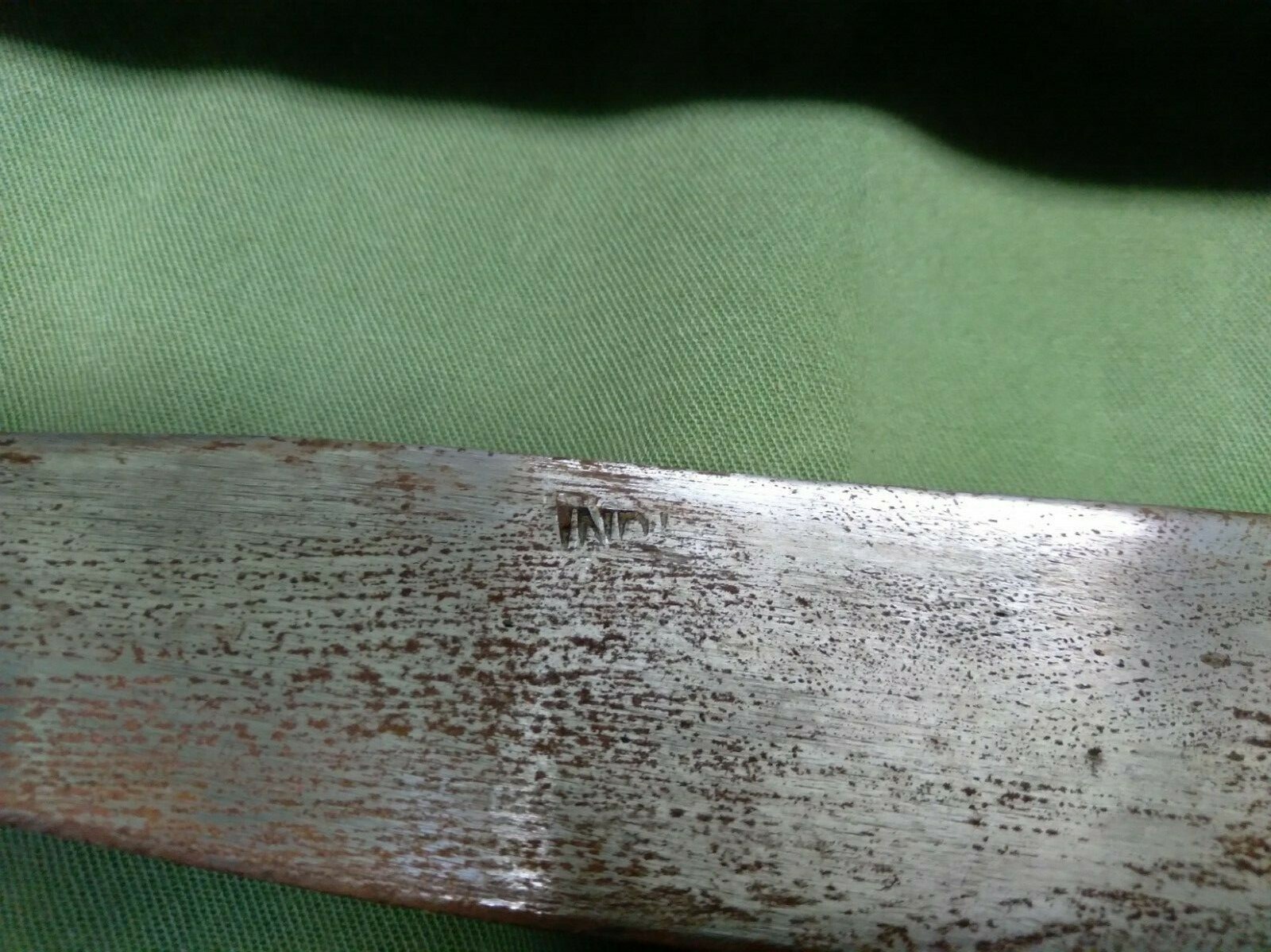 Vintage Etched Wooden And Brass Scabbard Stand – Carving Knife And Fork