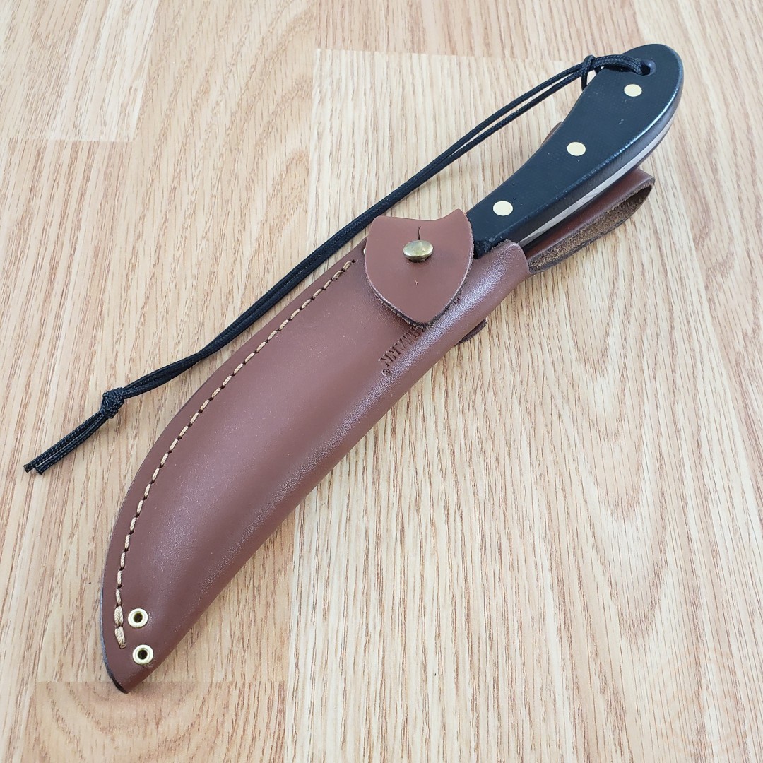 Grohmann Survival Fixed Knife 5.5″ Carbon Steel Full Tang Blade Micarta Handle