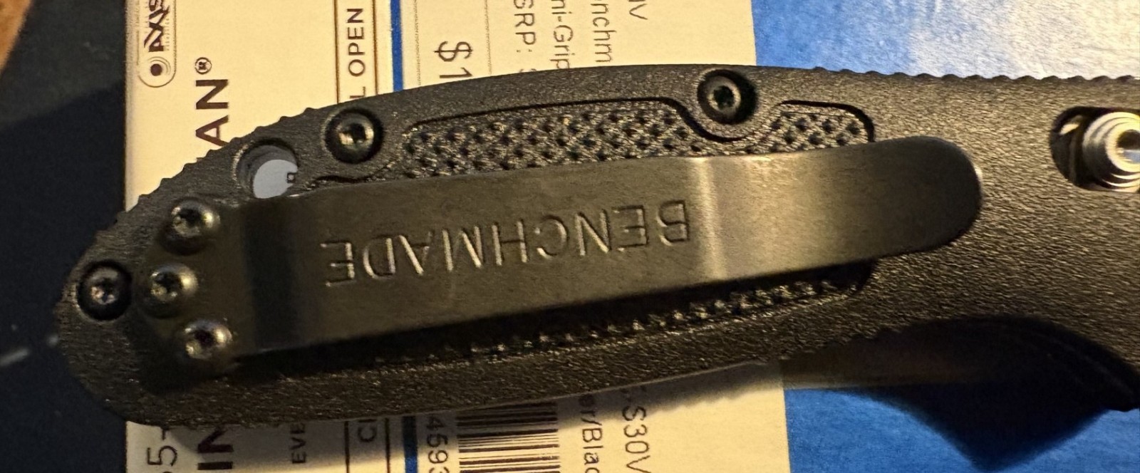 Benchmade 555-S30V Mini Griptilian S30V Black Grivory Manual Folding Knife