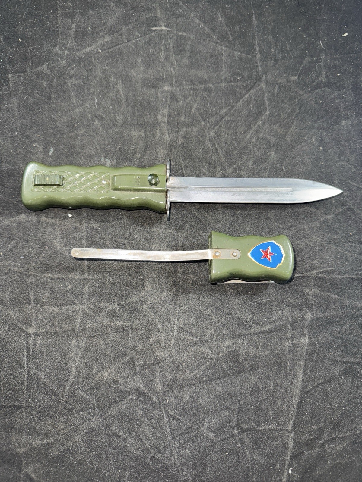 CHINESE PRC POLICE DAGGER RETRACTABLE BLADE Safety Knife Rare
