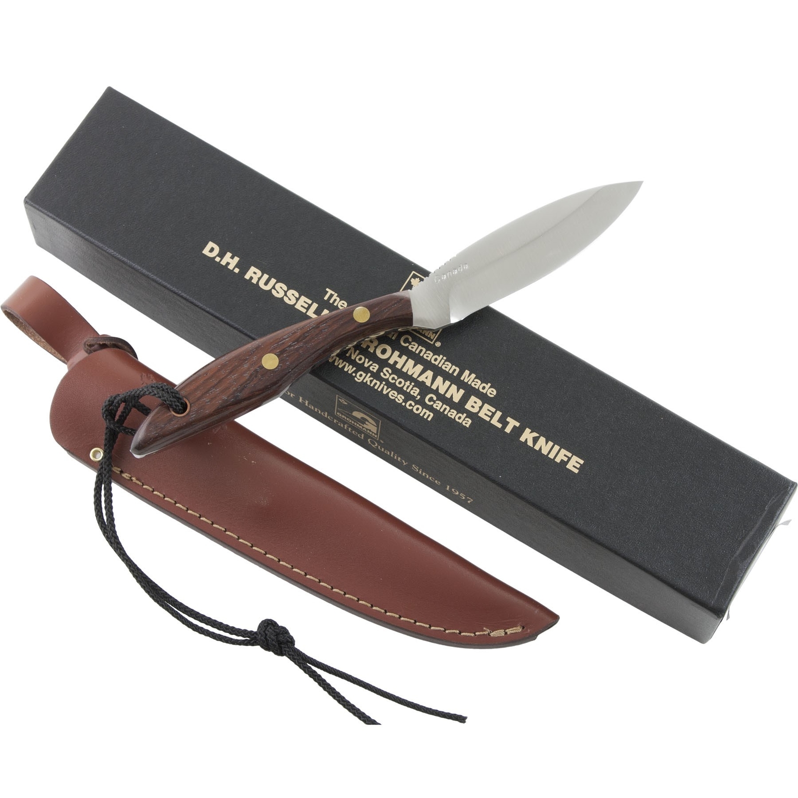 Grohmann D.H. Russell Original Canadian Belt Knife GR1 Rosewood Sheath
