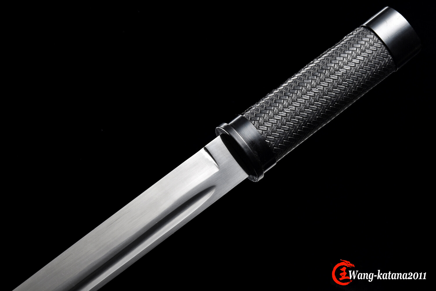 18»Tanto 9260 Steel Mini Katana Self-defence Japanese Samurai Black Short Sword