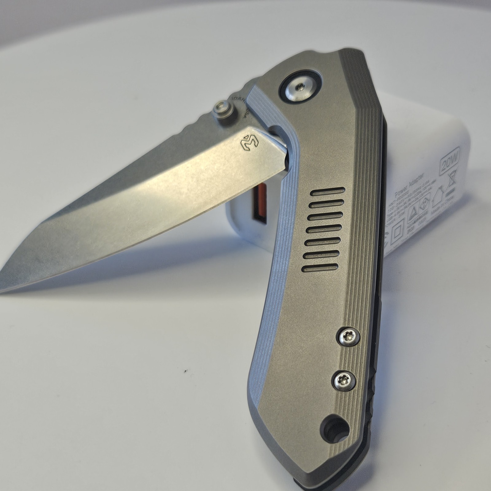 Millit Knives Overland Gray Titanium Frame Lock MagnaCut Drop Point Plain Manual