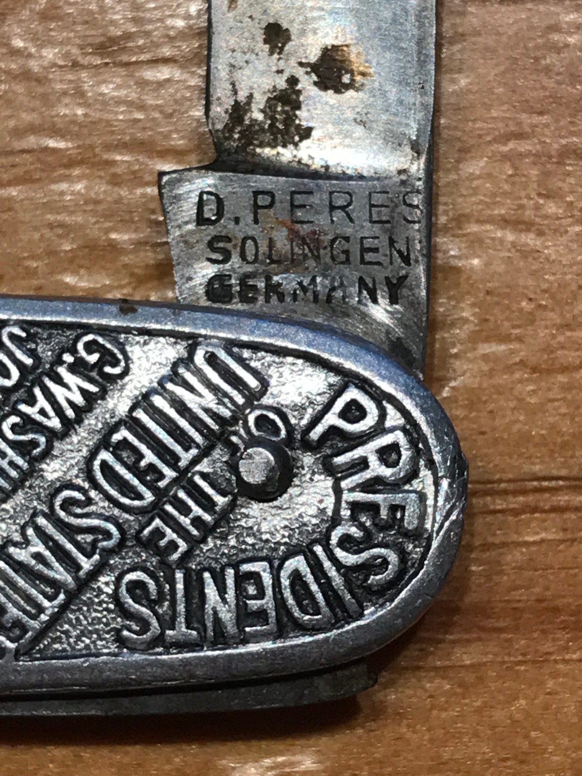 VINTAGE TWO BLADE D. PERES SOLINGEN PRESIDENTS THE UNITED STATES POCKET KNIFE