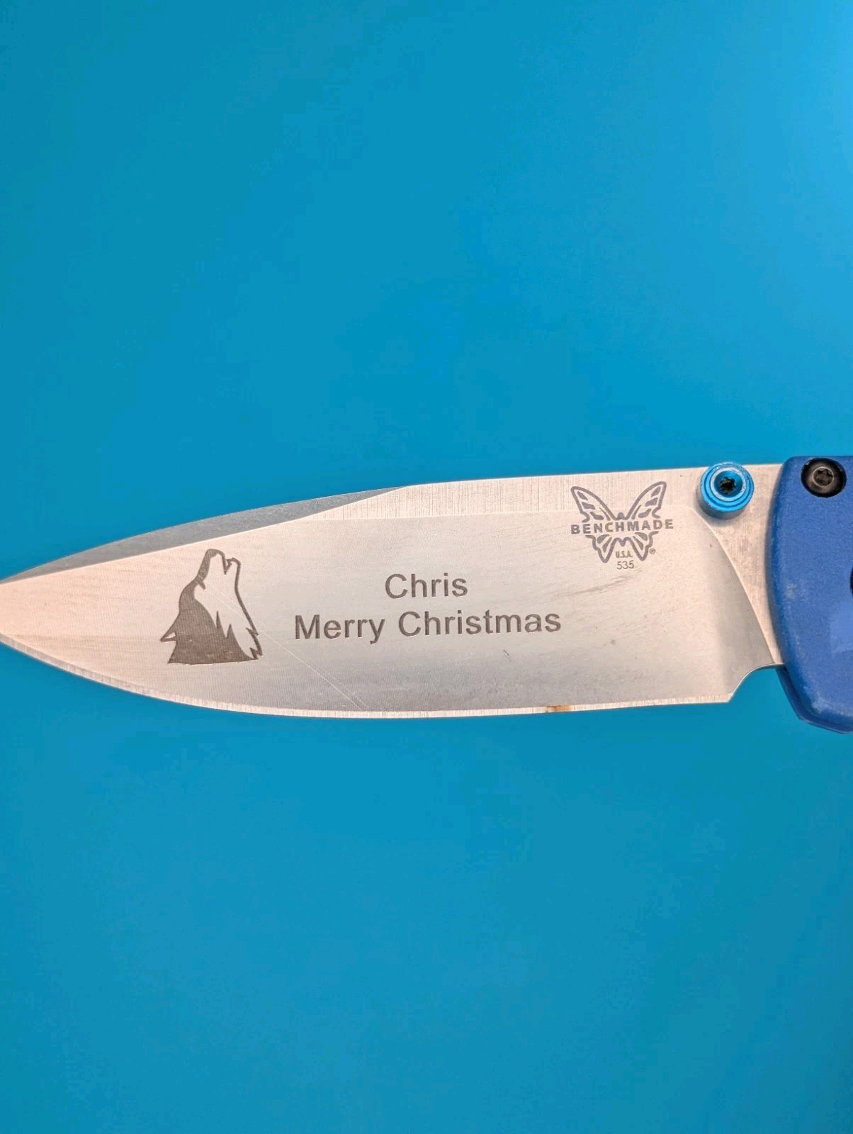 Benchmade Griptilian 535 Blue Handles 3.45″ S30V Satin Tanto Drop Point AXIS