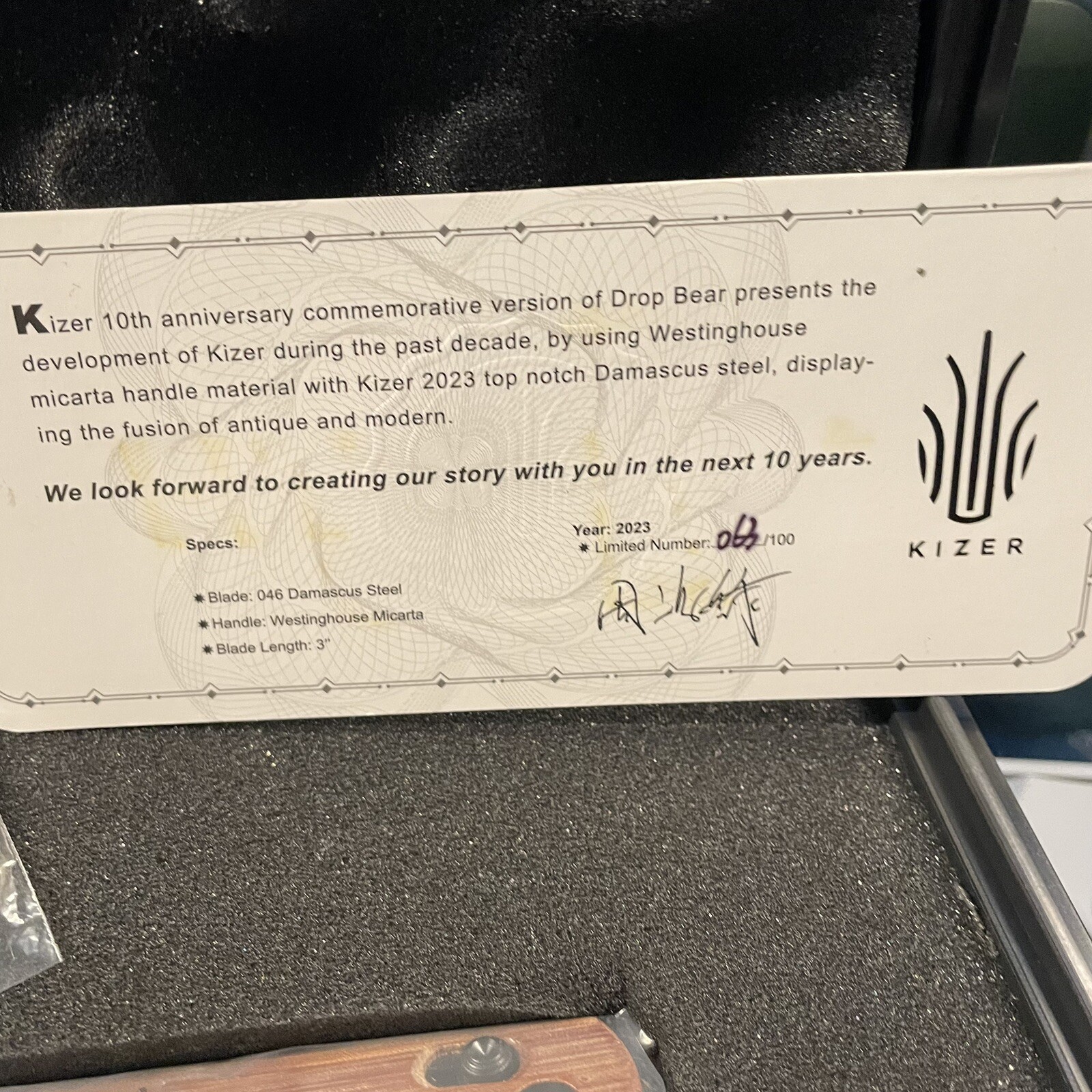 Kizer Drop Bear 10th Anniversary Limited Edition #63 Of 100 Premium Edition