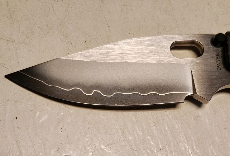 New North Mountain Blade Dwyer BBNM Frame Lock 3.62″ Bowie Blade Frag Ti Handle